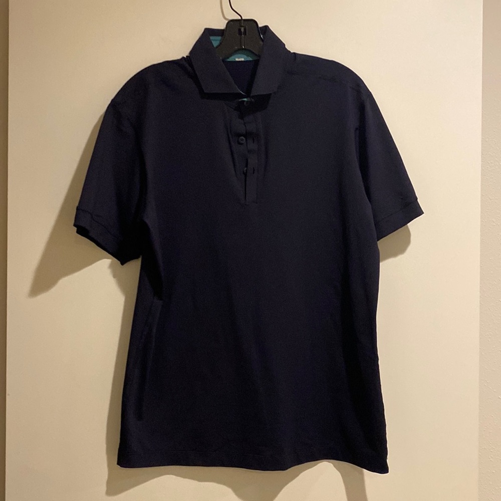 Lululemon men’s polo shirt short sleeve navy medium